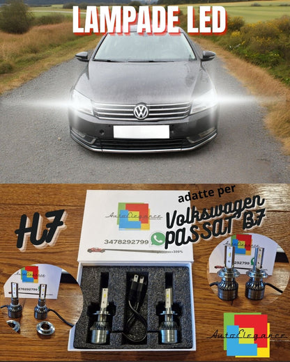 Kit Full LED H7 per Volkswagen PASSAT B7 Luci ANABBAGLIANTI CANbus Bianco 6500K