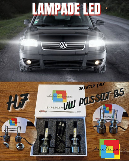 Kit Full LED H7 CANbus per VW PASSAT B5 Luci ANABBAGLIANTI Bianco Ghiaccio 6500K