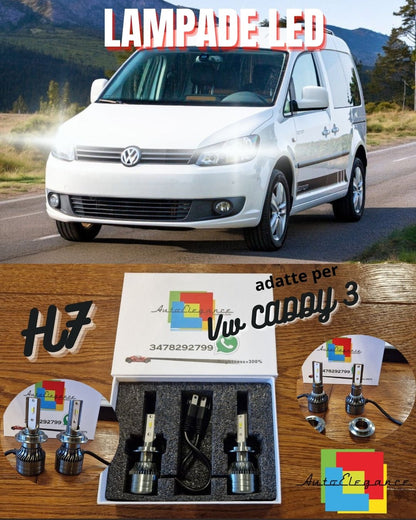 Kit FULL LED H7 PER Vw CADDY 3 Luci ANABBAGLIANTI CANbus Bianco Potente 6500K