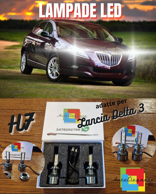Kit Luci LED per Lancia Delta 3 ANABBAGLIANTI H7 CANbus Bianco Puro 6500K 8000LM