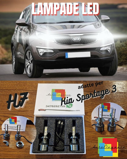 Kit Full LED H7 per Kia Sportage 3 Luci ANABBAGLIANTI CANbus Bianco POTENTE