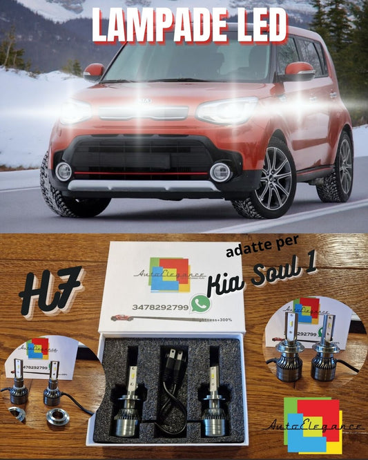 Kit LED per Kia Soul 1 Restyling ANABBAGLIANTI H7 Luce Bianca CANbus 6500K 8000L