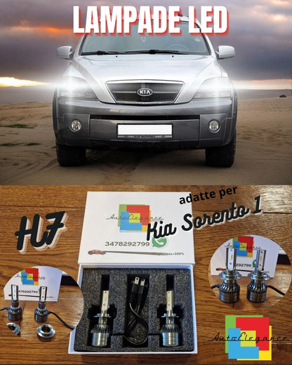 Lampade LED H7 per Kia Sorento 1 BL Luci Bianche ANABBAGLIANTI CANbus 6500K