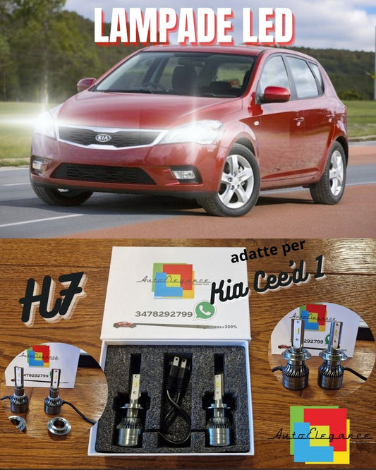 Kit Luci LED per Kia Cee'd 1 ANABBAGLIANTI CANbus Bianco Puro 6500K 8000LM
