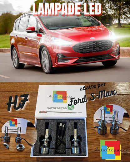 Kit Lampadine LED per Ford S-Max 1 ANABBAGLIANTI H7 Luce Bianca CANbus 6500K