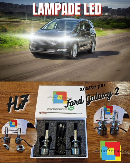 Kit Luci LED per Ford Galaxy 2 ANABBAGLIANTI H7 CANbus Bianco Puro 6500K 8000LM