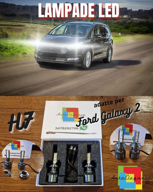 Kit Luci LED per Ford Galaxy 2 ANABBAGLIANTI H7 CANbus Bianco Puro 6500K 8000LM