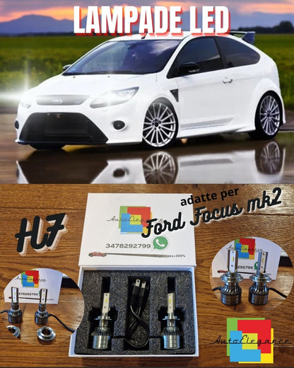 Kit Luci LED per Ford Focus mk2 Restyling ANABBAGLIANTI H7 CANbus Bianco Puro