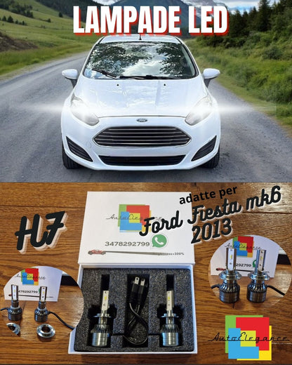 Kit LED H7 CANbus per Ford Fiesta mk6 2013> Luci ANABBAGLIANTI Bianco Ghiaccio