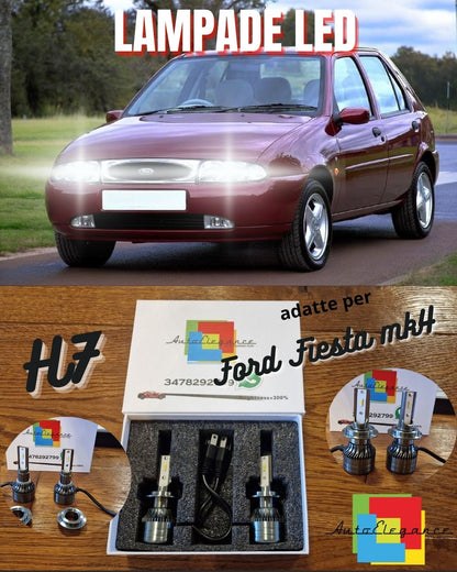 Kit Full LED H7 per Ford Fiesta mk4 Luci ANABBAGLIANTI CANbus Bianco POTENTE