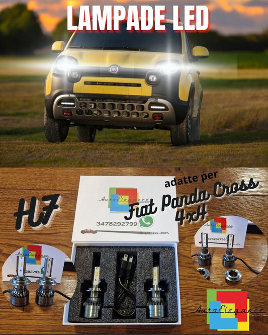 Kit Luci LED per Fiat Panda Cross 4x4 ANABBAGLIANTI H7 CANbus Bianco Puro 6500K