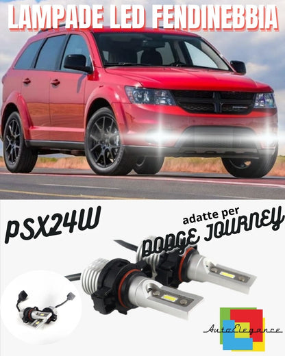 COPPIA LAMPADE FENDINEBBIA A LED PSX24W DODGE JOURNEY CANBUS NO ERROR 6000K