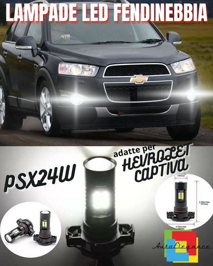 🔥LAMPADE FENDINEBBIA PSX24W LED CANBUS 😍CHEVROLET CAPTIVA RESTYLING 6000K🔥