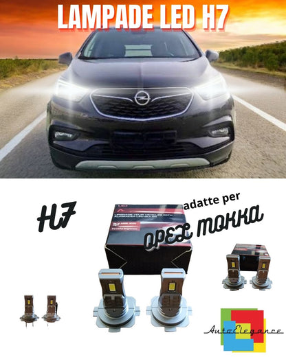 ✨KIT LED H7 OPEL MOKKA 6000K BIANCO 6000 LUMEN CANBUS ANABBAGLIANTI✨