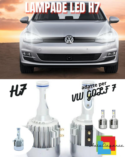 ✨KIT LED H7 VW GOLF 7 CANBUS 9800 LUMEN 6000K BIANCO PLUG AND PLAY ALL IN ONE✨