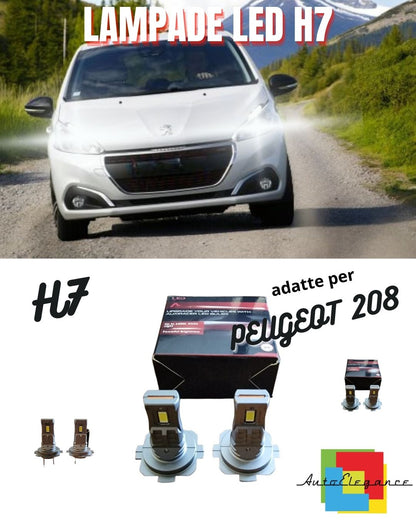🔥KIT LED H7 PER PEUGEOT 208 6000K BIANCO 6000 LUMEN CANBUS ANABBAGLIANTI🔥