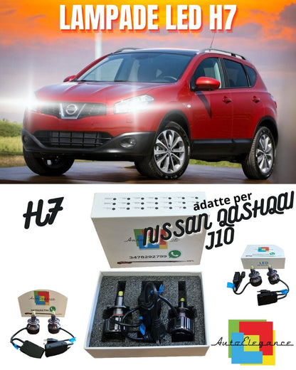 😍KIT FULL LED H7 PER NISSAN QASHQAI J10 RESTYLING 6000K 9600 LUMEN😍