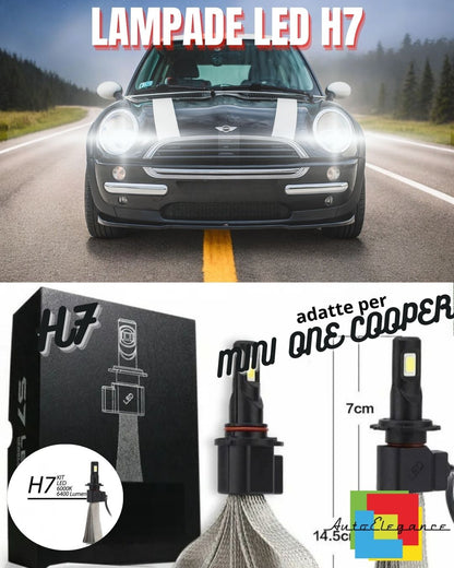 🤩KIT LED H7 6500K FULL CANBUS 8000 LUMEN LED LAMPADE PER MINI ONE COOPER🤩