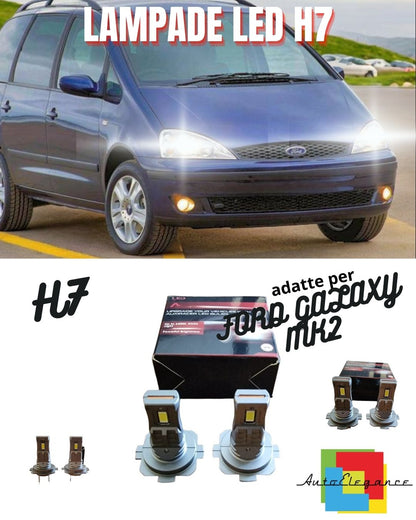✨KIT LED H7 PER FORD GALAXY MK2 6000K BIANCO 6000 LUMEN CANBUS ANABBAGLIANTI✨