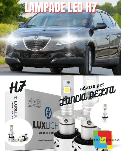 ⚡KIT LED H7 LANCIA DELTA 6500K CANBUS 12000LM LUMEN MONO LED LENTICOLARE⚡