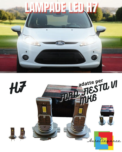 H7 LED KIT FOR FORD FIESTA VI MK6 6000K WHITE 6000 LUMEN CANBUS LOW BEAM 