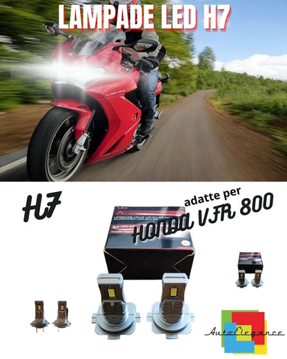 🌟LED KIT H7 6000K WHITE 6000 LUMEN HONDA VFR 800 2002-2006 COMPACT ABS🌟