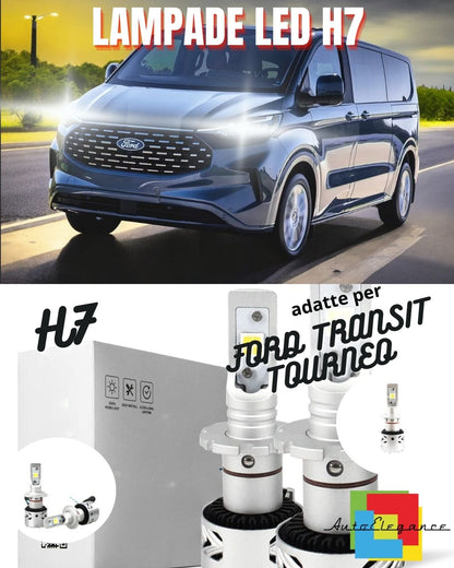 😎KIT LED H7 FORD TRANSIT TOURNEO CUSTOM 6500K CANBUS 12000 LUMEN MONO LED😎