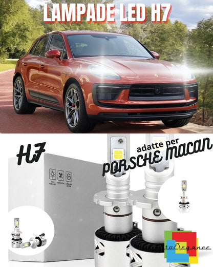 ✨KIT LED H7 PORSCHE MACAN 6500K CANBUS 12000LM LUMEN MONO LED LENTICOLARE✨