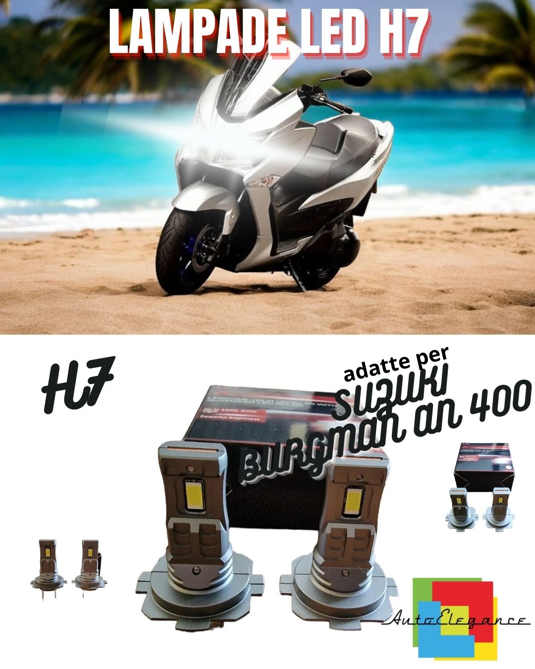 ✨LAMPADA LED H7 6000K CANBUS PER ABBAGLIANTI SUZUKI BURGMAN AN 400 (2008-2013)✨