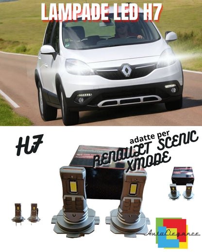 🤩H7 LED KIT FOR RENAULT SCENIC XMODE 6000K WHITE 6000 LUMEN CANBUS HIGH BEAM