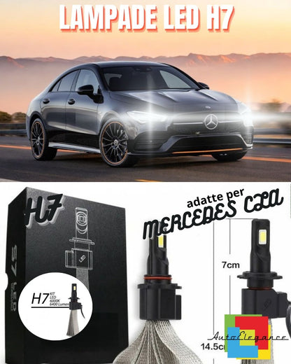 🔥KIT FULL LED MERCEDES CLA LAMPADE LED H7 BIANCO GHIACCIO ALTA LUMINOSITA'🔥