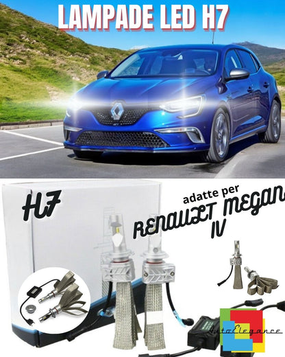 😎LAMPADE H7 LED ANABBAGLIANTI RENAULT MEGANE IV CANBUS 8000 LUMEN PORTALAMPADE