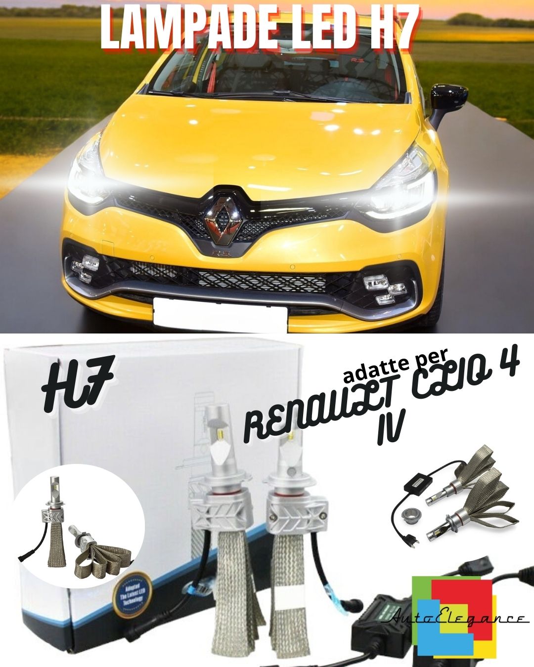 😍KIT LED H7 6500K FULL CANBUS 8000 LUMEN LED LAMPS FOR RENAULT CLIO 4 IV😍