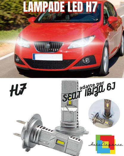 🔥H7 LED KIT FOR SEAT IBIZA 6J 6000K WHITE 6000 LUMEN CANBUS LOW BEAM🔥