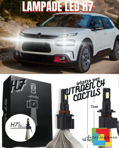 🤩KIT FULL LED CITROEN C4 CACTUS LAMPADE H7 6000K XENON BIANCO GHIACCIO🤩