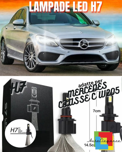 😍FULL LED KIT MERCEDES C CLASS W205 LED LAMPS H7 6000K WHITE NO ERROR😍