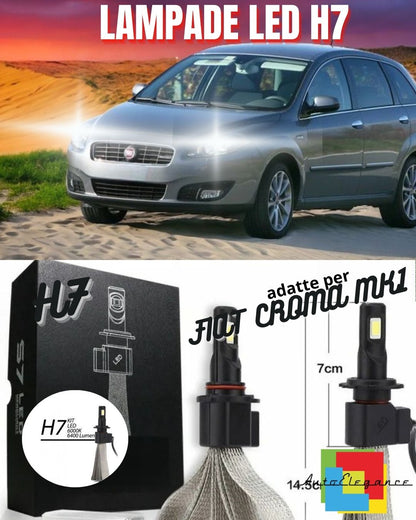 🤩FULL LED KIT FIAT CROMA MK1 LED LAMPS H7 6000K ICE WHITE CANBUS🤩