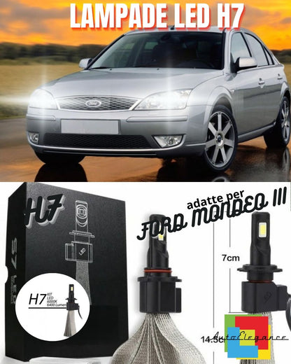 🌟FULL LED KIT FORD MONDEO III LAMPS H7 6000K XENON ICE WHITE NO ERROR🌟