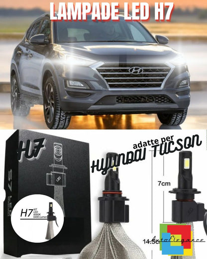 ⭐HYUNDAI TUCSON LED HIGH BEAM LAMP KIT LED H7 6000K 6400 LUMEN NO FAILURE⭐