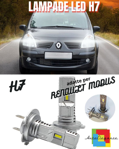 😍KIT LED H7 PER RENAULT MODUS 6000K BIANCO 6000 LUMEN CANBUS ANABBAGLIANTI😍