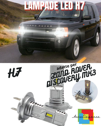 😎KIT LED H7 LAND ROVER DISCOVERY MK3 6000K WHITE 6000 LUMEN CANBUS HIGH BEAM