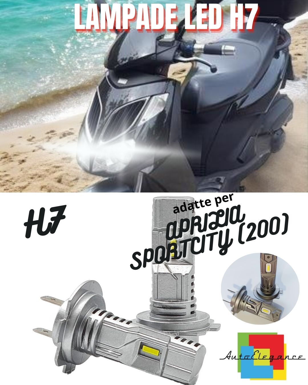 😍LAMPADA LED H7 CANBUS PER ANABBAGLIANTI APRILIA SPORTCITY (200) (2004-2008)😍