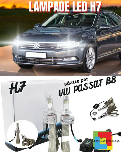 😍KIT LED H7 6500K FULL CANBUS 8000 LUMEN LED LAMPS FOR VW PASSAT B8😍 