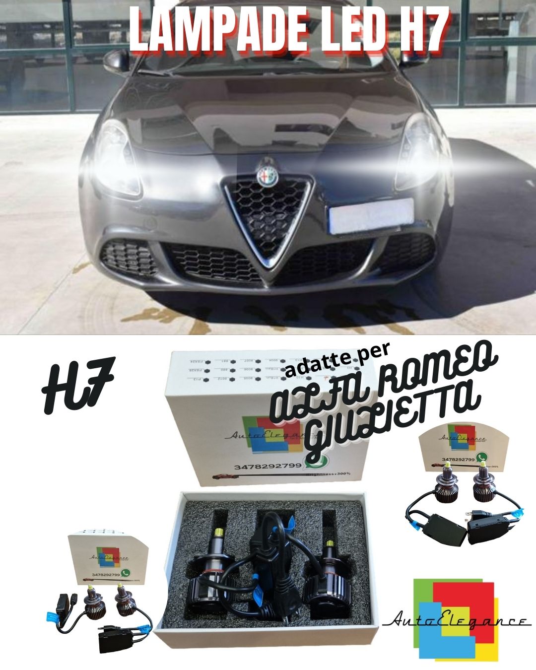 😍FULL LED KIT ALFA ROMEO GIULIETTA LED LAMPS H7 6000K ICE WHITE😍 