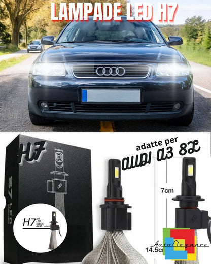 ⚡LED HIGH BEAM KITLED HIGH BEAM KIT H7 AUDI A3 8L 6000K CANBUS⚡ 