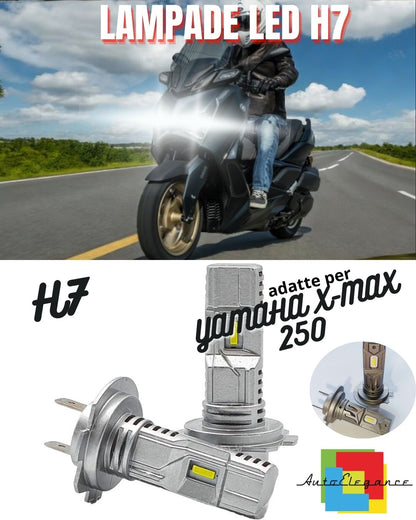 🔥LAMPADA LED H7 6000K CANBUS PER ANABBAGLIANTI YAMAHA X-MAX 250 (2007-2009)🔥