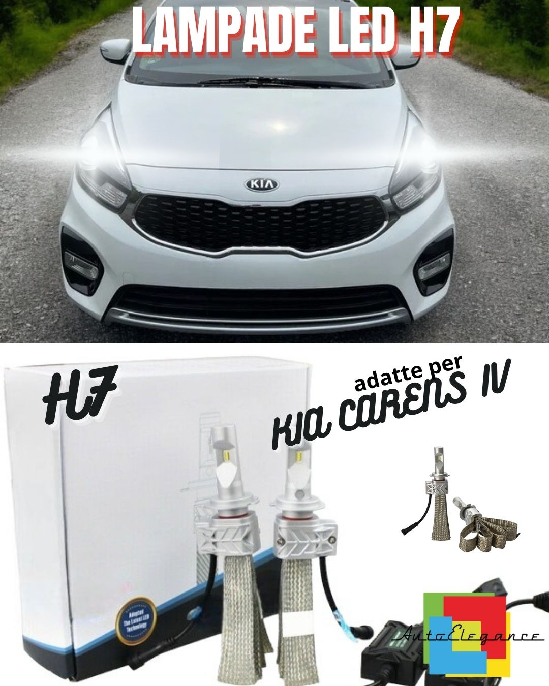 😎KIT LED H7 CANBUS PER KIA CARENS IV CON LED ABBAGLIANTI 8000 LUMEN😎