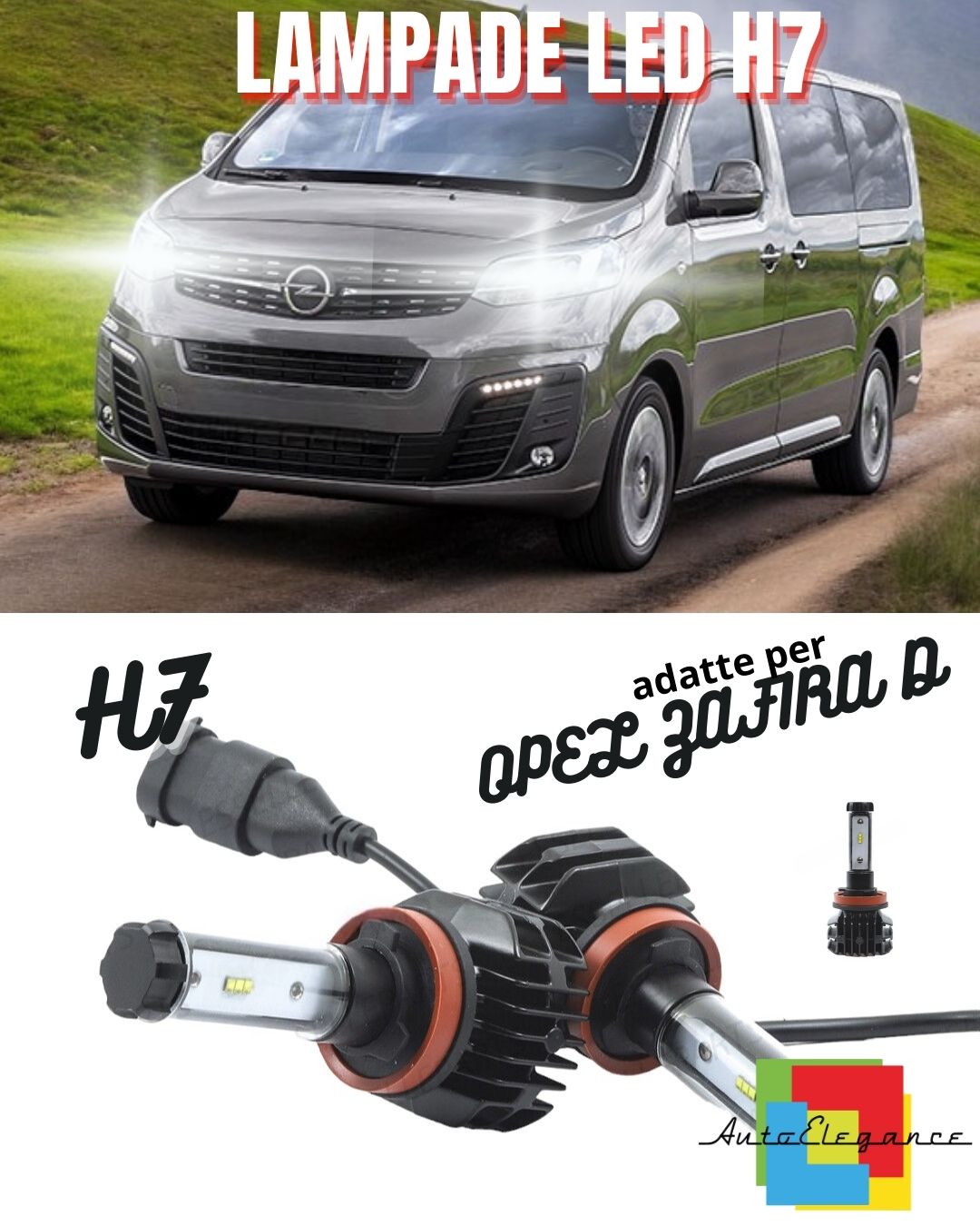 🌟KIT LED H7 6000K CANBUS XENON 9800 LM LUMEN OPEL ZAFIRA D NO AVARIA LUCI🌟