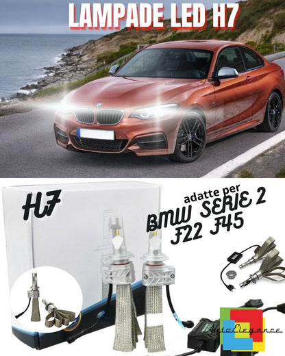 😎KIT LED H7 6500K FULL CANBUS 8000 LUMEN LED LAMPADE PER BMW SERIE 2 F22 F45😎