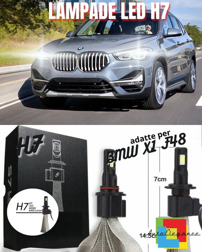 🔥KIT LAMPADE ABBAGLIANTI LED BMW X1 F48 LED H7 6000K 6400 LUMEN NO ERRORE🔥